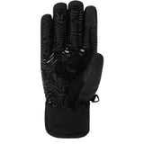 Dakine Mayhem Crossfire Glove 2025 - A black glove with a wavy pattern on the palm and fingers, featuring a textured grip on the fingertips.