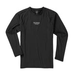 Whitespace Graphene Midweight Base Layer Top 2024 - A black long-sleeved shirt with a crew neck and white text on the chest that reads "Whitespace".