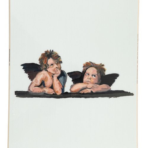 Sims Macrodose Snowboard 2025 - A black snowboard with a white and blue logo on top, featuring a rider in mid-air performing a trick.