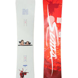 Sims Macrodose Snowboard 2025 - A white snowboard with two cherubs and a black border at the top.