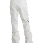 Burton Women's Marcy 2L High Rise Stretch Pants 2025 - A pair of white snow pants with a high rise and stretch material, featuring a small black logo on the left leg.