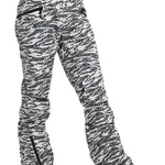 Burton Women's Marcy 2L High Rise Stretch Pants 2025 - Black snow pants with a black and white abstract pattern, featuring a high rise design and stretch material.