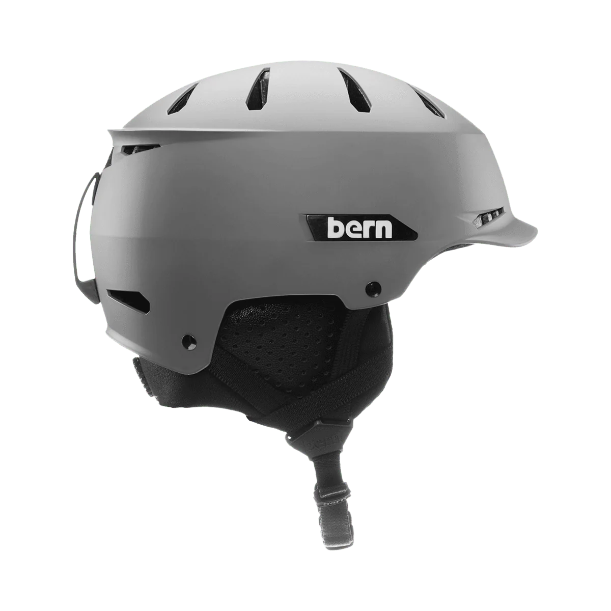 Bern Hendrix MIPS Helmet 2024 - A matte black helmet with a sleek, aerodynamic design and ventilation holes on top.