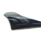 CAPiTA Mega Mercury Snowboard 2025 - A black snowboard with a white logo and blue accents on top of a gray background.