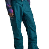 Burton Cargo 2L Shell Pants 2025 - Dark-colored snow pants with cargo pockets on each thigh and a white logo on the left leg.