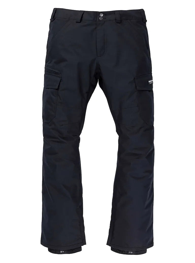 Burton Cargo 2L Shell Pants 2025 - Black pants with cargo pockets on each thigh and a white logo on the right leg.
