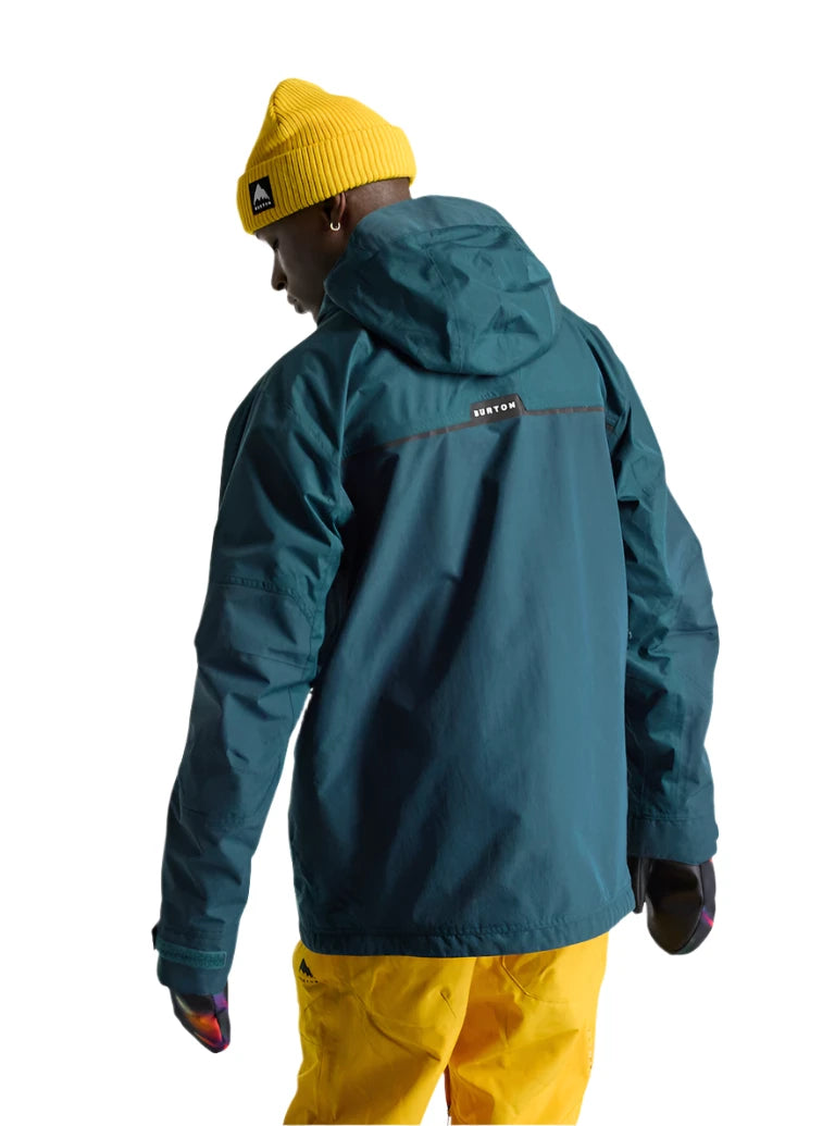 Burton Frostner 2L Jacket 2025 - A dark green jacket with a hood and zippered pockets.