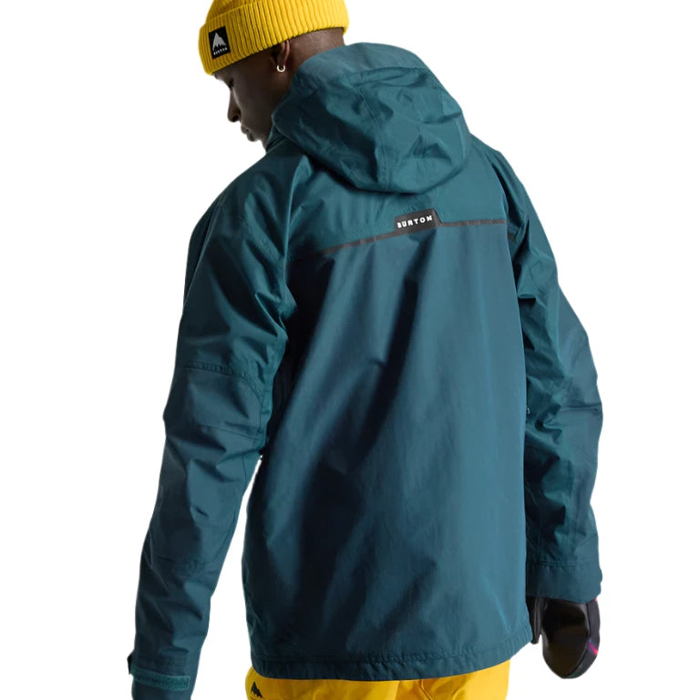 Burton Frostner 2L Jacket 2025 - A dark green jacket with a hood and zippered pockets.
