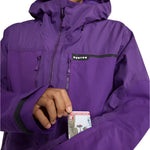 Burton Frostner 2L Jacket 2025 - A purple jacket with a black zipper and two zippered pockets on the front.