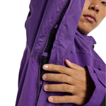 Burton Frostner 2L Jacket 2025 - A purple jacket with a black zipper and two zippered pockets on either side of the chest.
