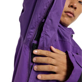 Burton Frostner 2L Jacket 2025 - A purple jacket with a black zipper and two zippered pockets on either side of the chest.