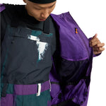 Burton Frostner 2L Jacket 2025 - A black jacket with a white logo on the chest and a zipper down the front.