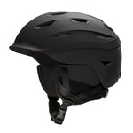 Smith Level MIPS Helmet 2025 - A black helmet with a sleek, aerodynamic design and ventilation holes on top.