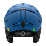 Smith Level MIPS Helmet 2025 - A blue helmet with a black chin strap and white logo on the side.