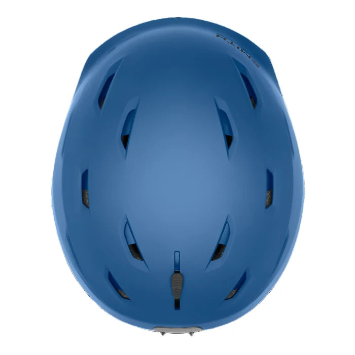 Smith Level MIPS Helmet 2025 - A blue helmet with a white logo on the front and black straps in the back.