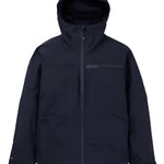 Burton Pillowline GORE-TEX Jacket 2025 - A black jacket with a hood, featuring a zippered chest pocket and adjustable cuffs.