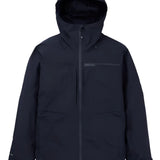 Burton Pillowline GORE-TEX Jacket 2025 - A black jacket with a hood, featuring a zippered chest pocket and adjustable cuffs.