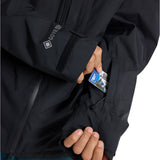 Burton Pillowline GORE-TEX Jacket - A black jacket with a white logo on the left chest and a zipper running down the front.