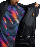 Burton Pillowline GORE-TEX Jacket 2025 - A black jacket with a white logo on the left chest and a zipper pocket on the right side.