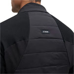 Le Bent Pramecou Wool Insulated Hybrid Jacket 2025 - A black jacket with a wool and insulated design, featuring a prominent logo on the back.