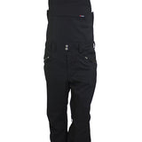 Turbine Mission II Bib 2025 - Black bib overalls with adjustable straps and silver buckles.