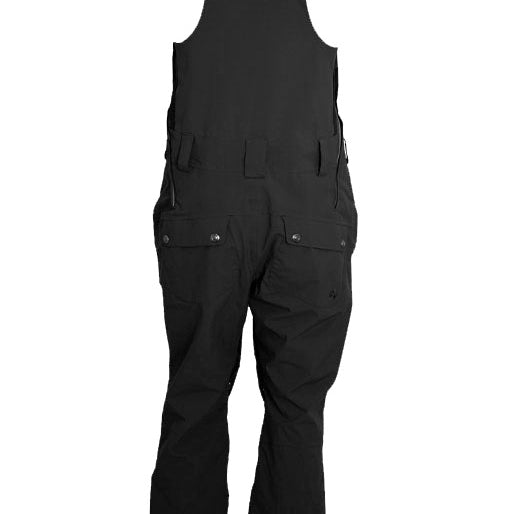 Turbine Mission II Bib - Black bib overalls with two front pockets, one on each side.