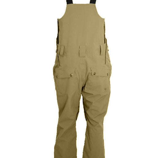 Turbine Mission II Bib - Tan bib with two zippered front pockets, one on each side.