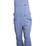Turbine Mission II Bib - A pair of light gray snow pants with black trim and adjustable straps at the shoulders.