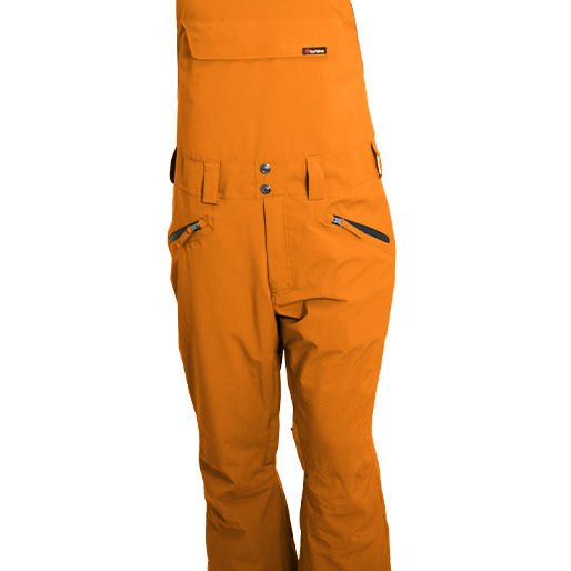 Turbine Mission II Bib - Bib-style snow pants with a black stripe on the side of each leg.