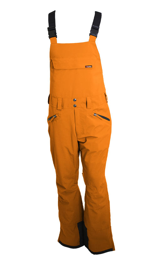 Turbine Mission II Bib - Bib-style snow pants with a black stripe on the side of each leg.