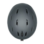 Smith Mission MIPS Helmet 2025 - A black helmet with a white logo on the front and a strap at the back.