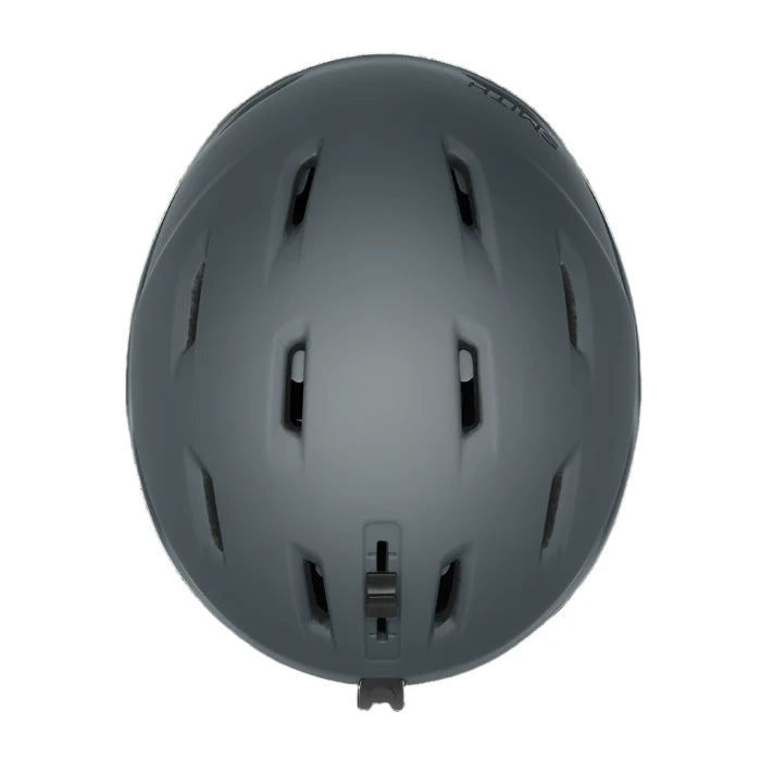 Smith Mission MIPS Helmet 2025 - A black helmet with a white logo on the front and a strap at the back.