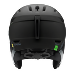 Smith Mission MIPS Helmet 2025 - Black helmet with white logo on front, black straps and padding.