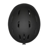 Smith Mission MIPS Helmet 2025 - Black helmet with white logo on front, black straps and padding.