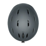 Smith Mission MIPS Helmet 2025 - A black helmet with a white logo on the front and a strap at the back.