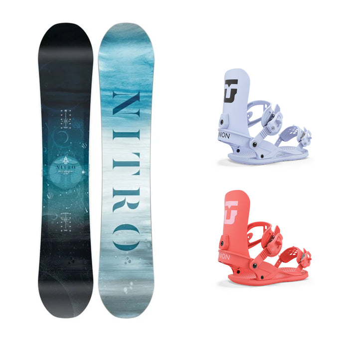 Nitro Women's Mystique Snowboard with Union Legacy Bindings 2025