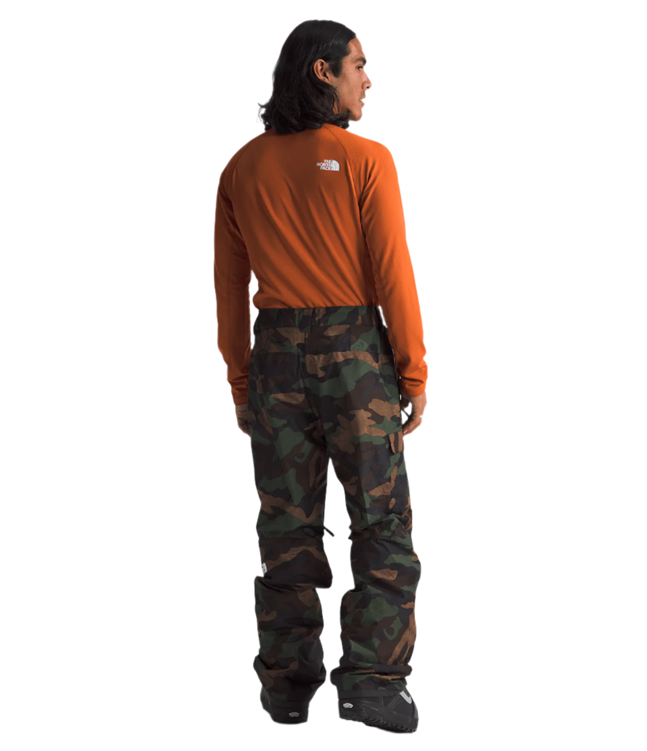 North Face Freedom Shell Pant 2025 - A pair of black snow pants with a subtle white logo on the left thigh.