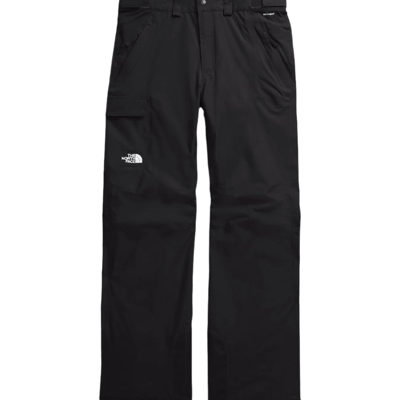 North Face Freedom Shell Pant 2025 - Black pants with white logo on left thigh and right leg pocket.