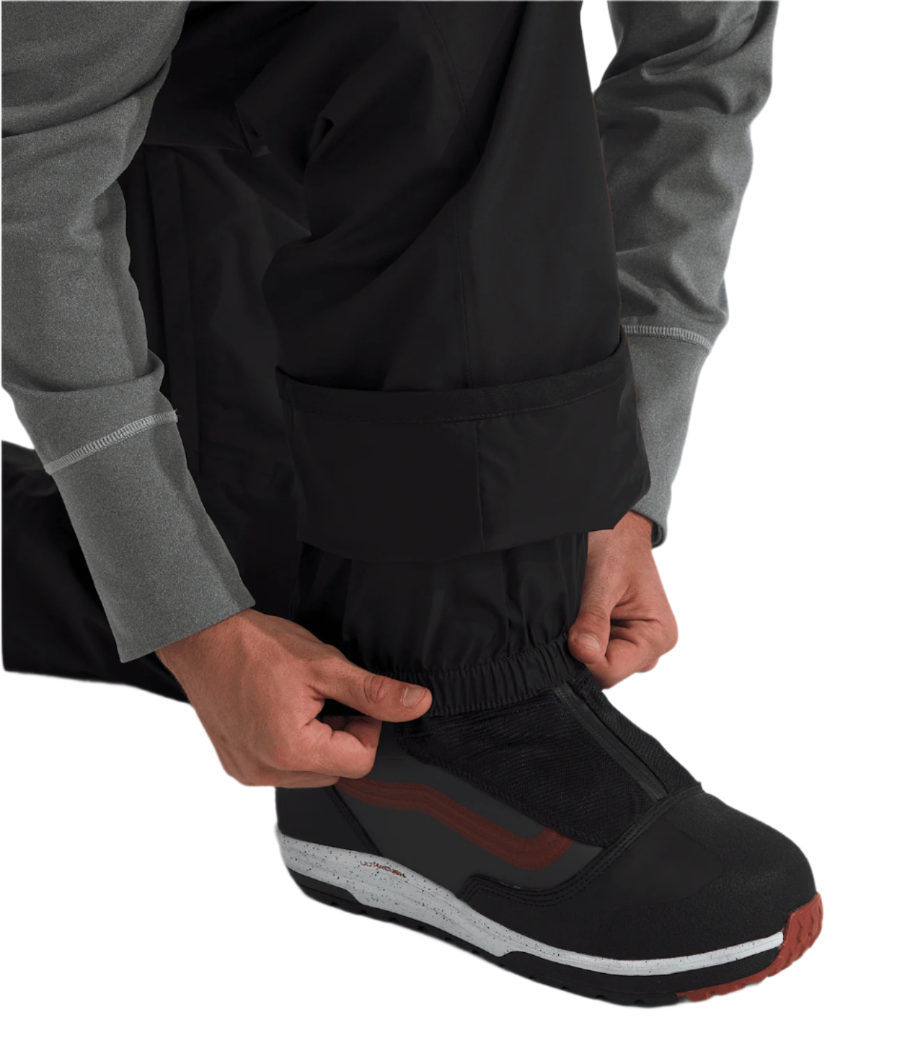 North Face Freedom Shell Pant 2025 - Black pants with a subtle white stripe on the side of the leg.