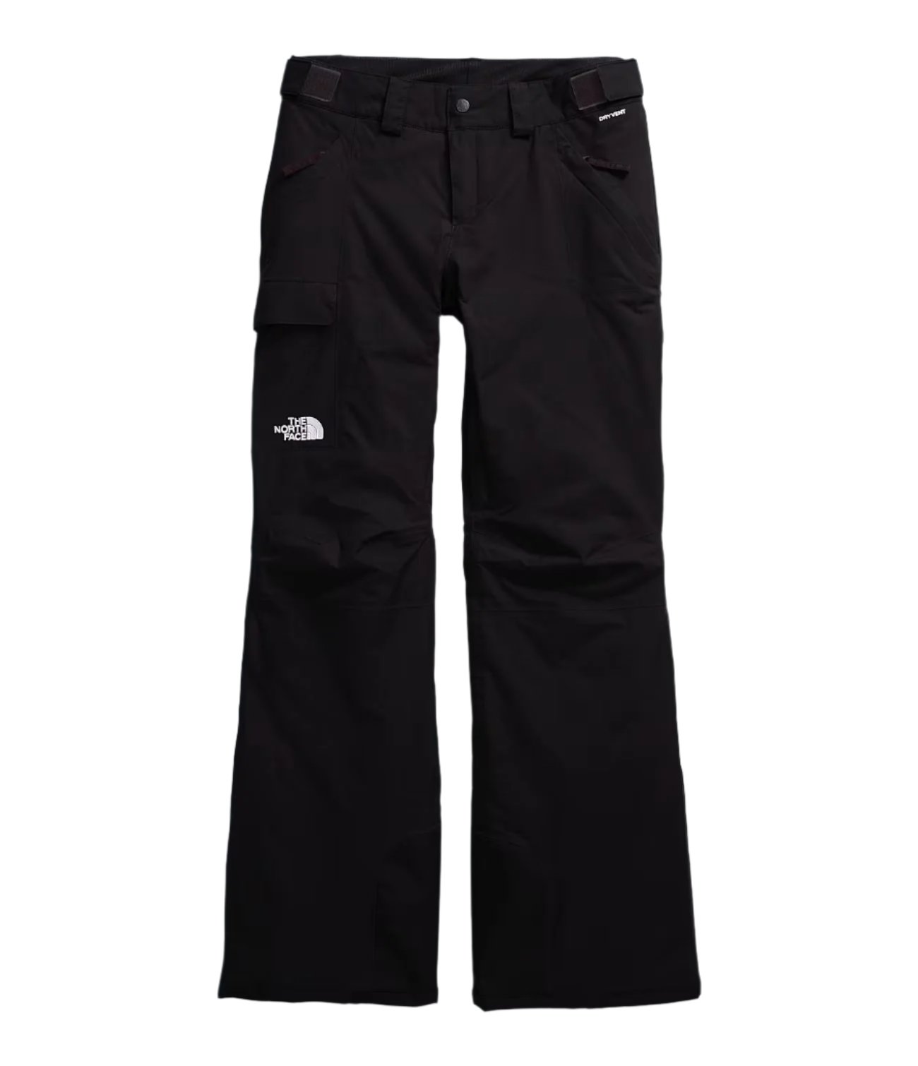 North Face Women's Freedom Insulated Pant 2025 - Black insulated ski pants with a white logo on the left leg.