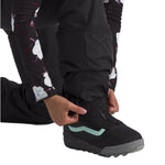 North Face Women's Freedom Insulated Pant - Black pants with a subtle white floral pattern on the left leg.