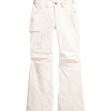 North Face Women's Freedom Insulated Pant 2025 - A pair of white snow pants with a logo on the left leg pocket.