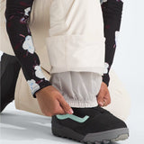 North Face Women's Freedom Insulated Pant - A pair of black insulated pants with a subtle white logo on the left thigh.