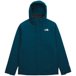 North Face Carto Triclimate Jacket - A dark blue jacket with a white logo on the left chest and a hood.