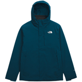 North Face Carto Triclimate Jacket - A dark blue jacket with a white logo on the left chest and a hood.