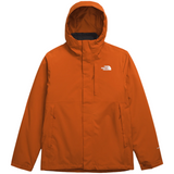 North Face Carto Triclimate Jacket - A dark orange jacket with a white logo on the left chest and a black zipper.