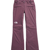 North Face Women's Freedom Stretch Pant 2025 - A pair of women's ski pants with a white logo on the left leg and two zippered pockets on the back.