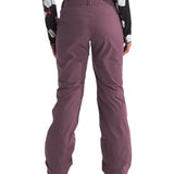North Face Women's Freedom Stretch Pant 2025 - A pair of black snow pants with a subtle white stripe down the side.