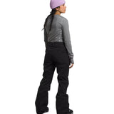 North Face Women's Freedom Stretch Pant - A pair of black snow pants with a subtle white stripe on the side.