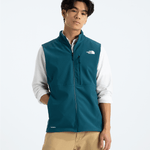 North Face Apex Bionic Vest - A dark teal fleece vest with a zippered front and white logo on the left chest.